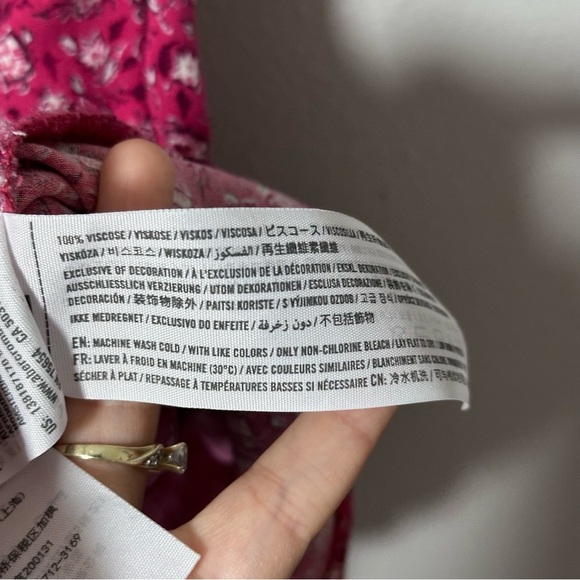 Abercrombie & Fitch Women Floral Red Print Tank top Blouse XS - Picture 4 of 7